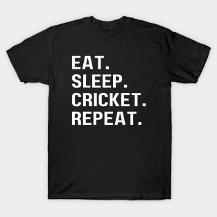 Eat Sleep Cricket Repeat T-Shirt